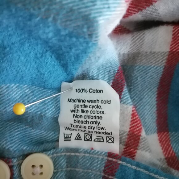 J. Crew Mens Blue Long Sleeve Collared Check Flannel Button Up Shirt Size M - Picture 6 of 7